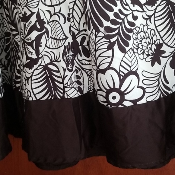 Willie Smith cream/brown skirt.  Cotton.  Sz 10 - Picture 3 of 6